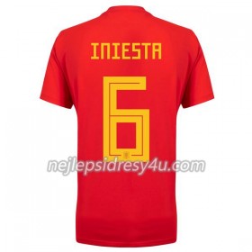 Fotbalový Dres Španělsko A_Iniesta 6 Dámské Domácí MS 2018